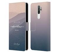 Head Case Designs Officially Licensed Nature Magick Mountains So The Adventure Begins Quote Leather Wallet Case Compatible With Oppo A5 (2020)