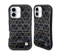 Head Case Designs Officially Licensed Nature Magick Navy Blue Art Deco Gold Geometric Gold Art Deco Hybrid Case Compatible With Apple iPhone 16