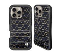 Head Case Designs Officially Licensed Nature Magick Navy Blue Art Deco Gold Geometric Gold Art Deco Hybrid Case Compatible With Apple iPhone 16 Pro