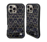 Head Case Designs Officially Licensed Nature Magick Navy Blue Art Deco Gold Geometric Gold Art Deco Hybrid Case Compatible With Apple iPhone 16 Pro Max