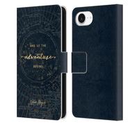 Head Case Designs Officially Licensed Nature Magick Star Map So The Adventure Begins Quote Leather Wallet Case Compatible With Apple iPhone 16e