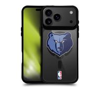 Head Case Designs Officially Licensed NBA Bear Memphis Grizzlies Logo Black Shockproof Bumper Case [Military Grade Protection] Compatible with Apple iPhone 17 Pro Max and Compatible with MagSafe
