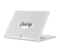 Head Case Designs Officially Licensed NBA Black and White Logo Los Angeles Lakers Clear Glitter Crystal Armour Laptop Case compatible with MacBook Air 13.6" M2 A2681/M3 A3113/M4 A3240 2022/2024/2025