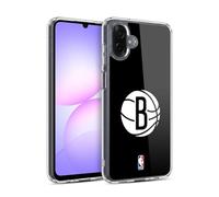 Head Case Designs Officially Licensed NBA Black Brooklyn Nets Logo Gel Case [Military Grade Protection] Compatible With Samsung Galaxy A07 4G