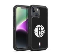 Head Case Designs Officially Licensed NBA Black Brooklyn Nets Logo Ultra-Armoured Shockproof Case [Military Grade Protection] Compatible With Apple iPhone 14