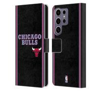 Head Case Designs Officially Licensed NBA Black City Design Chicago Bulls Logo Leather Wallet Case Compatible With Samsung Galaxy S25 Ultra