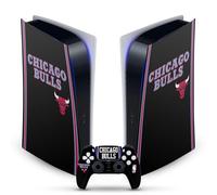 Head Case Designs Officially Licensed NBA Black City Design Chicago Bulls Logo Vinyl Faceplate Gaming Skin Decal Compatible With Sony PlayStation 5 PS5 Digital Edition Console and DualSense Controller