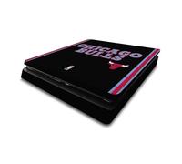 Head Case Designs Officially Licensed NBA Black City Design Chicago Bulls Logo Vinyl Sticker Gaming Skin Decal Cover Compatible With Sony PlayStation 4 PS4 Slim Console