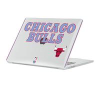 Head Case Designs Officially Licensed NBA Black City Design Text Chicago Bulls Logo Clear Glitter Hard Crystal Armour Laptop Case compatible with MacBook Air 13.6" A2681/A3113/A3240 2022/2024/2025