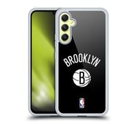 Head Case Designs Officially Licensed NBA Black Design Brooklyn Nets Logo Gel Case [Military Grade Protection] Compatible With Samsung Galaxy A34 5G