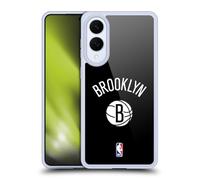 Head Case Designs Officially Licensed NBA Black Design Brooklyn Nets Logo Gel Case [Military Grade Protection] Compatible With Samsung Galaxy S25 Edge
