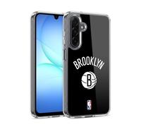 Head Case Designs Officially Licensed NBA Black Design Brooklyn Nets Logo Gel Case [Military Grade Protection] Compatible With Samsung Galaxy A17 4G / 5G