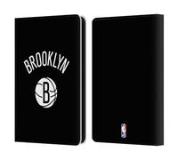 Head Case Designs Officially Licensed NBA Black Design Brooklyn Nets Logo Leather Wallet Case Compatible With Amazon Kindle 11th Gen 6in 2022