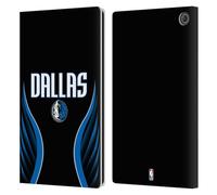 Head Case Designs Officially Licensed NBA Black Design Dallas Mavericks Logo Leather Wallet Case Compatible With Amazon Fire Max 11 2023