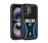Head Case Designs Officially Licensed NBA Black Design Dallas Mavericks Logo Ultra-Armoured Shockproof Case [Military Grade Protection] Compatible With Apple iPhone 16