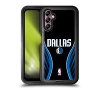 Head Case Designs Officially Licensed NBA Black Design Dallas Mavericks Logo Ultra-Armoured Shockproof Case [Military Grade Protection] Compatible With Samsung Galaxy A14 5G