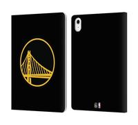 Head Case Designs Officially Licensed NBA Black Design Golden State Warriors Logo Leather Wallet Case Compatible With Apple iPad Air 11 2020/2022/2024/2025