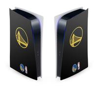Head Case Designs Officially Licensed NBA Black Design Golden State Warriors Logo Vinyl Faceplate Sticker Gaming Skin Decal Cover Compatible With Sony PlayStation 5 PS5 Digital Edition Console