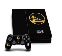 Head Case Designs Officially Licensed NBA Black Design Golden State Warriors Logo Vinyl Sticker Gaming Skin Decal Cover Compatible With Sony PlayStation 4 PS4 Console and DualShock 4 Controller Bundle