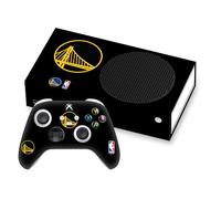 Head Case Designs Officially Licensed NBA Black Design Golden State Warriors Logo Vinyl Sticker Gaming Skin Decal Cover Compatible With Xbox Series S Console and Controller Bundle