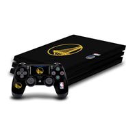 Head Case Designs Officially Licensed NBA Black Design Golden State Warriors Logo Vinyl Sticker Gaming Skin Decal Cover Compatible With Sony PlayStation 4 PS4 Pro Console and DualShock 4 Controller