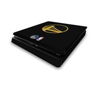 Head Case Designs Officially Licensed NBA Black Design Golden State Warriors Logo Vinyl Sticker Gaming Skin Decal Cover Compatible With Sony PlayStation 4 PS4 Slim Console
