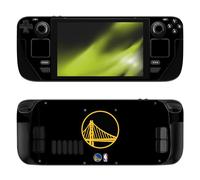 Head Case Designs Officially Licensed NBA Black Design Golden State Warriors Logo Vinyl Sticker Skin Decal Cover Compatible With Valve Steam Deck