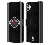 Head Case Designs Officially Licensed NBA Black Design Houston Rockets Logo Leather Wallet Case Compatible With Samsung Galaxy M04 5G / A04e