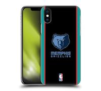 Head Case Designs Officially Licensed NBA Black Design Memphis Grizzlies Logo Hard Back Case Compatible With Apple iPhone X/iPhone XS
