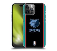 Head Case Designs Officially Licensed NBA Black Design Memphis Grizzlies Logo Hard Back Case Compatible With Apple iPhone 14 Pro Max