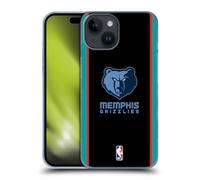 Head Case Designs Officially Licensed NBA Black Design Memphis Grizzlies Logo Hard Back Case Compatible With Apple iPhone 15