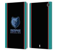 Head Case Designs Officially Licensed NBA Black Design Memphis Grizzlies Logo Leather Wallet Case Compatible With Amazon Fire Max 11 2023