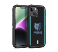 Head Case Designs Officially Licensed NBA Black Design Memphis Grizzlies Logo Ultra-Armoured Shockproof Case [Military Grade Protection] Compatible With Apple iPhone 14