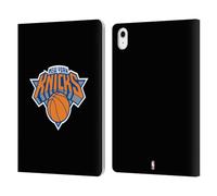Head Case Designs Officially Licensed NBA Black Design New York Knicks Logo Leather Wallet Case Compatible With Apple iPad Air 11 2020/2022/2024/2025