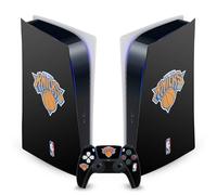 Head Case Designs Officially Licensed NBA Black Design New York Knicks Logo Vinyl Faceplate Gaming Skin Decal Compatible With Sony PlayStation 5 PS5 Digital Edition Console and DualSense Controller