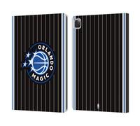 Head Case Designs Officially Licensed NBA Black Design Orlando Magic Logo Leather Wallet Case Compatible With Apple iPad Pro 12.9 2020/2021/2022