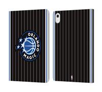 Head Case Designs Officially Licensed NBA Black Design Orlando Magic Logo Leather Wallet Case Compatible With Apple iPad Air 11 2020/2022/2024/2025