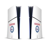 Head Case Designs Officially Licensed NBA Black Design Philadelphia 76ers Logo Vinyl Sticker Gaming Skin Decal Cover Compatible With Sony PlayStation 5 PS5 Slim Digital Edition Console