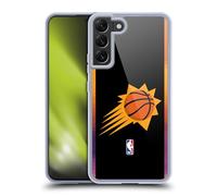 Head Case Designs Officially Licensed NBA Black Design Phoenix Suns Logo Gel Case [Military Grade Protection] Compatible with Samsung Galaxy S22+ 5G and Compatible with MagSafe