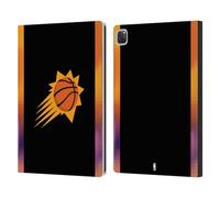Head Case Designs Officially Licensed NBA Black Design Phoenix Suns Logo Leather Wallet Case Compatible With Apple iPad Pro 12.9 2020/2021/2022