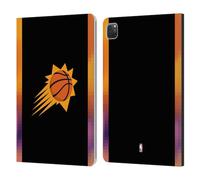 Head Case Designs Officially Licensed NBA Black Design Phoenix Suns Logo Leather Wallet Case Compatible With Apple iPad Pro 11 2020/2021 / 2022