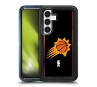 Head Case Designs Officially Licensed NBA Black Design Phoenix Suns Logo Ultra-Armoured Shockproof Case [Military Grade Protection] Compatible With Samsung Galaxy S24 5G