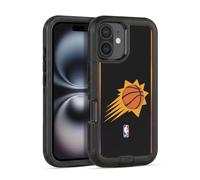 Head Case Designs Officially Licensed NBA Black Design Phoenix Suns Logo Ultra-Armoured Shockproof Case [Military Grade Protection] Compatible With Apple iPhone 16