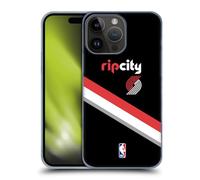 Head Case Designs Officially Licensed NBA Black Design Portland Trail Blazers Logo Hard Back Case Compatible With Apple iPhone 15 Pro Max