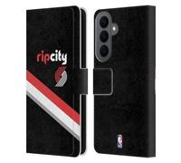 Head Case Designs Officially Licensed NBA Black Design Portland Trail Blazers Logo Leather Wallet Case Compatible With Samsung Galaxy S26 Plus