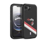Head Case Designs Officially Licensed NBA Black Design Portland Trail Blazers Logo Ultra-Armoured Shockproof Case [Military Grade Protection] Compatible With Apple iPhone 16e / iPhone 17e