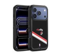 Head Case Designs Officially Licensed NBA Black Design Portland Trail Blazers Logo Ultra-Armoured Shockproof Case [Military Grade Protection] Compatible With Apple iPhone 17 Pro Max