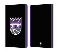 Head Case Designs Officially Licensed NBA Black Design Sacramento Kings Logo Leather Wallet Case Compatible With Kindle Paperwhite 1/2 / 3