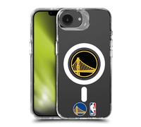 Head Case Designs Officially Licensed NBA Black Design Text Golden State Warriors Logo Shockproof Bumper Case Compatible with Apple iPhone 16e / Apple iPhone 17e and Compatible with MagSafe