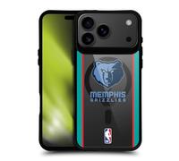 Head Case Designs Officially Licensed NBA Black Design Text Memphis Grizzlies Logo Black Shockproof Bumper Case [Military Grade] Compatible with Apple iPhone 17 Pro Max and Compatible with MagSafe